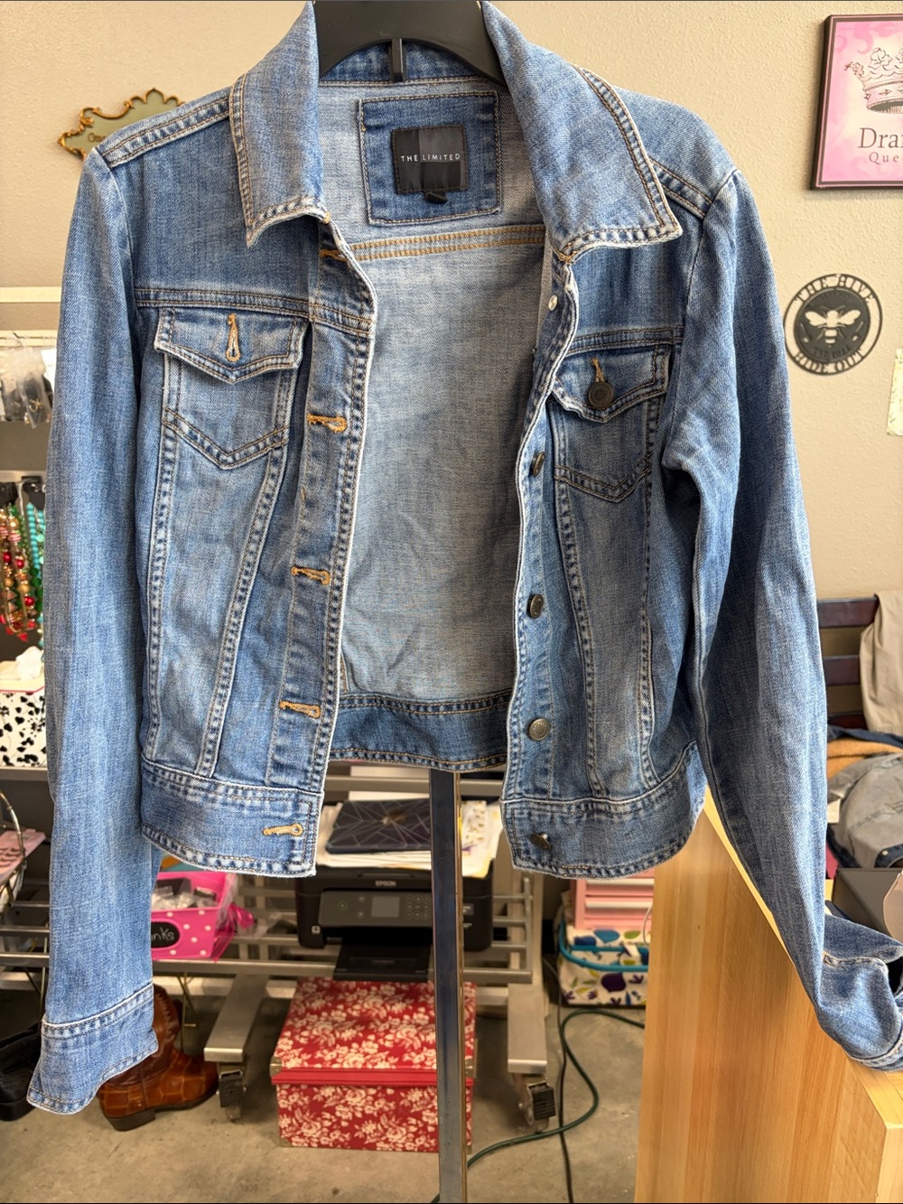 The Limited Women's Medium Blue Denim Jacket 4R9KWL